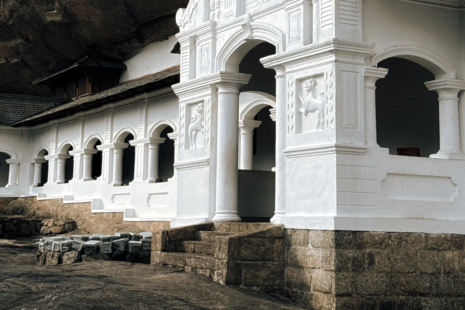The golden temple complex at Dambulla in Sri Lanka